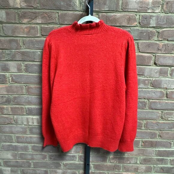 Loft Womens Red Mock Neck Sweater Size Large - Picture 4 of 5